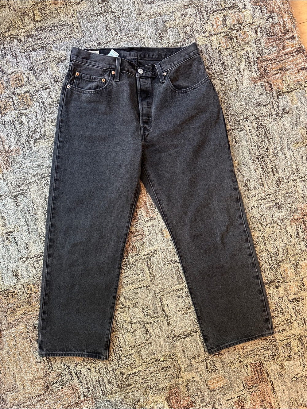 Levi’s 90’s 501 Ankle Jean 30x27 Smooth Operator (Black) Like New - Picture 8 of 9